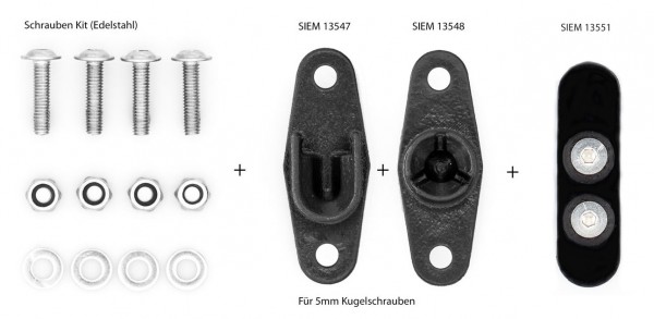 Komplettset SIEM 13547, 13548 (5mm) SIEM 13551 Scheinwerfer-Halterung