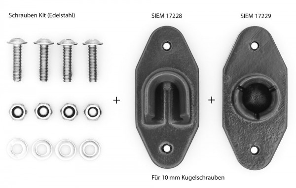 Set - SIEM 17228, 17229 (10mm) Scheinwerfer-Halterung